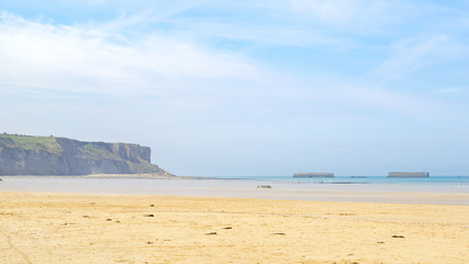 La plage d'Arromanches-les-Bains