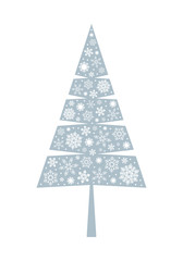 Christmas tree with snowflakes - 283418588
