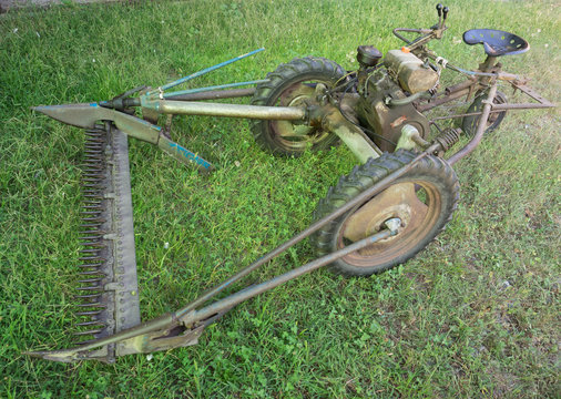 MILAN, ITALY - CIRCA AUGUST 2016: Vintage BCS 622 lawn mower