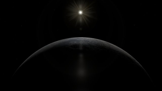 Picture of Ceres the Dwarf Planet and Sun