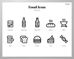 Food icons Line pack
