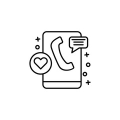 Phone, heard, call icon. Element of customer services icon