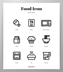 Food icons Line pack
