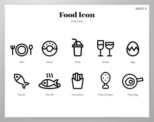 Food icons Line pack