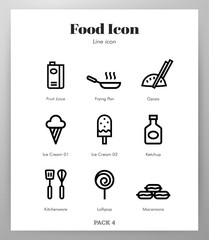 Food icons Line pack