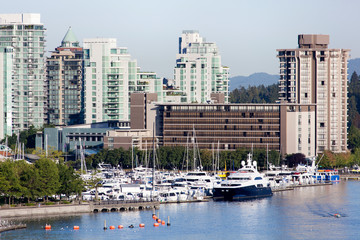 Fototapeta na wymiar Vancouver Coal Harbour District
