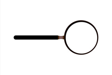 Magnifying glass on a white background 