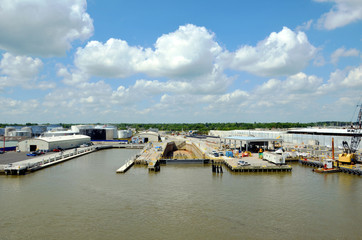 Docks of the Savannah city, Georgia. 