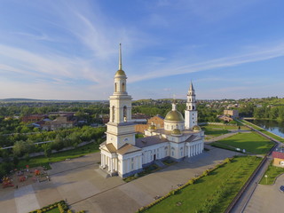 Fototapeta na wymiar Cathedral Of The Transfiguration, Nevyansk, Sverdlovsk region. Russia