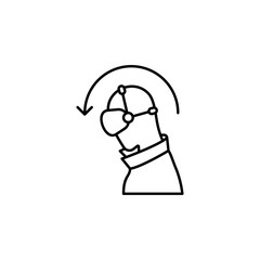 Augmented reality, vr, man, incline icon. Element of augmented reality icon