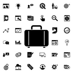 Portfolio icon. Universal set of seo and development for website design and development, app development