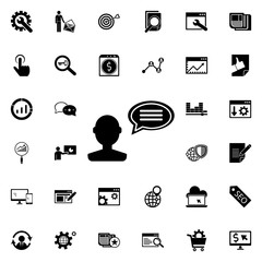 Customer reviews icon. Universal set of seo and development for website design and development, app development