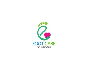 Foot care icon illustration Logo vector Template