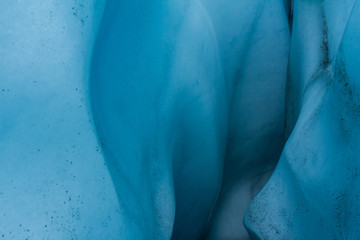 Curvy ice underground in the Matanuska Glacier in Alaska.