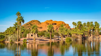 Kussenhoes Prachtig Papago-park in Phoenix, Arizona © Digital Masters