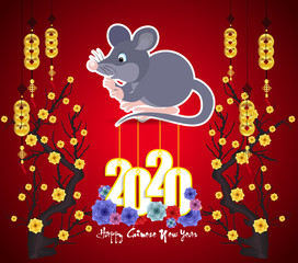 Happy New Chinese Year 2020 year of the Rat year of the mouse