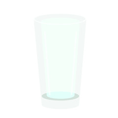 empty glass isolated on white background illustration vector 