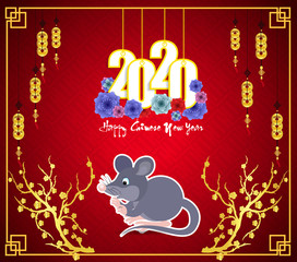 Happy New Chinese Year 2020 year of the Rat year of the mouse