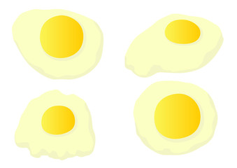 Fresh eggs from the farm on white background illustration vector 
