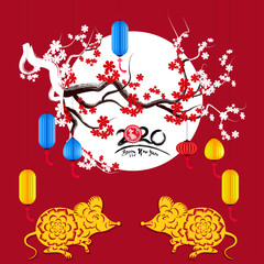 Happy New Chinese Year 2020 year of the Rat year of the mouse