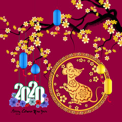Happy New Chinese Year 2020 year of the Rat year of the mouse