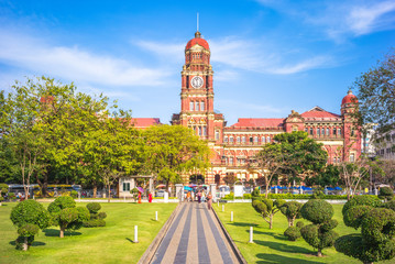 High Court building in Yangon, Myanmar, Bruma