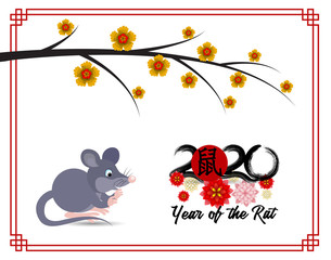 Happy New Chinese Year 2020 year of the Rat year of the mouse