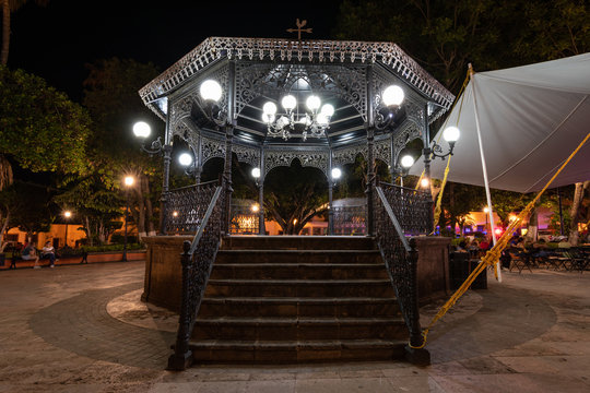 Ancient kiosk in the center of Jalpan, Queretaro Mexico