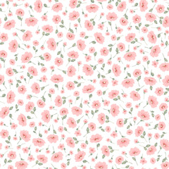 Fototapeta premium Seamless vector pattern of a beautiful flower,