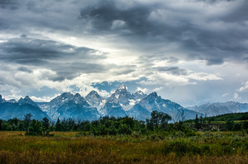 Stunning Storm Clouds Over Grand Tetons - 1