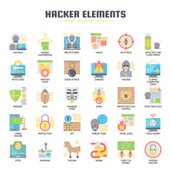Hacker Elements , Thin Line and Pixel Perfect Icons