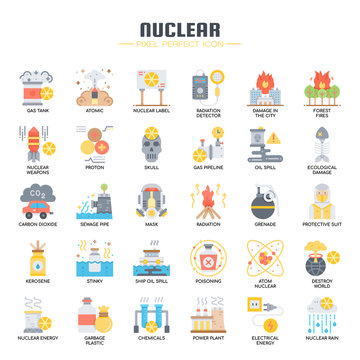 Nuclear Elements , Thin Line and Pixel Perfect Icons