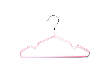 Clothes hanger on white background