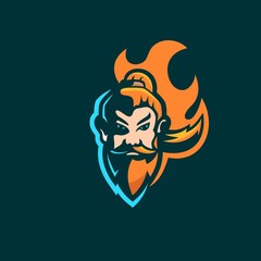 Master Martial Arts Mascot Character Illustration Vector Template