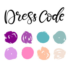 Wedding dress code color palette