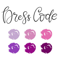 Wedding dress code color palette