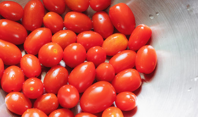 Close-up fresh cherry tomato