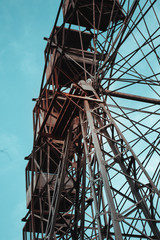 ferris wheel on blue sky