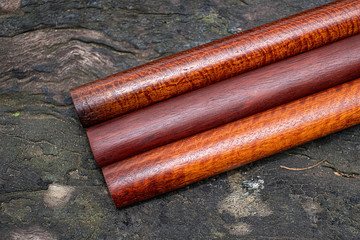 Wood logs round lath of Burma padauk