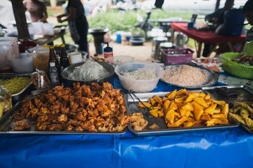 Food and snacks in the Asian market