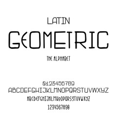Latin alphabet for the design of posters, prints