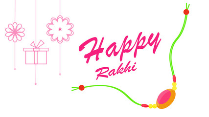 Rakhi Festival Background Design with Creative Rakhi Illustration