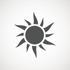 Sun sign symbol icon vector illustration. Sun vector border icon use for admin panels, website, interfaces, mobile apps.