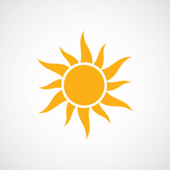 Sun sign symbol icon vector illustration. Sun vector border icon use for admin panels, website, interfaces, mobile apps.