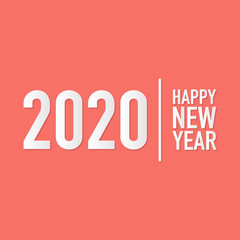 happy new year living coral background vector