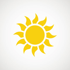 Sun sign symbol icon vector illustration. Sun vector border icon use for admin panels, website, interfaces, mobile apps.