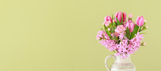 Beautiful bouquet of spring flowers.