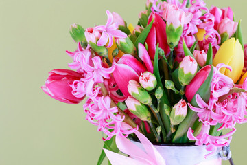Beautiful bouquet of spring flowers.