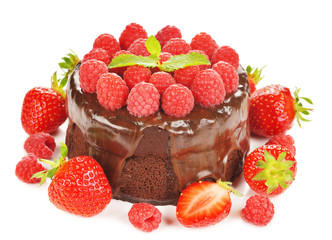 Chocolate raspberry cheesecake