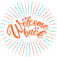 welcome back  vector graphic clipart design
